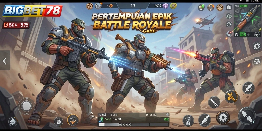 Screenshot BIGBET78 menampilkan aksi seru dalam Battle Royale.