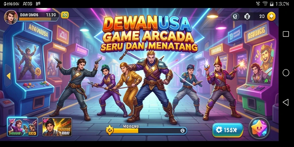 Screenshot gameplay DEWANUSA menunjukkan aksi seru dalam permainan Arcade.