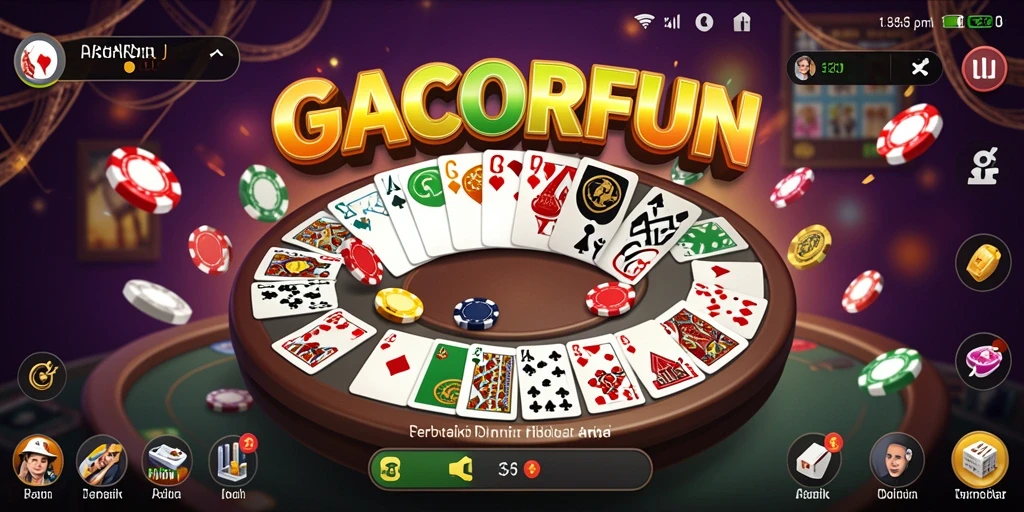 Tampilan utama gameplay GACORFUN dengan berbagai pilihan domino.