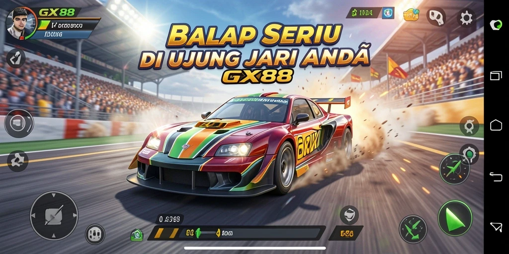Menampilkan mobil balap berkualitas tinggi dalam aksi kompetitif.