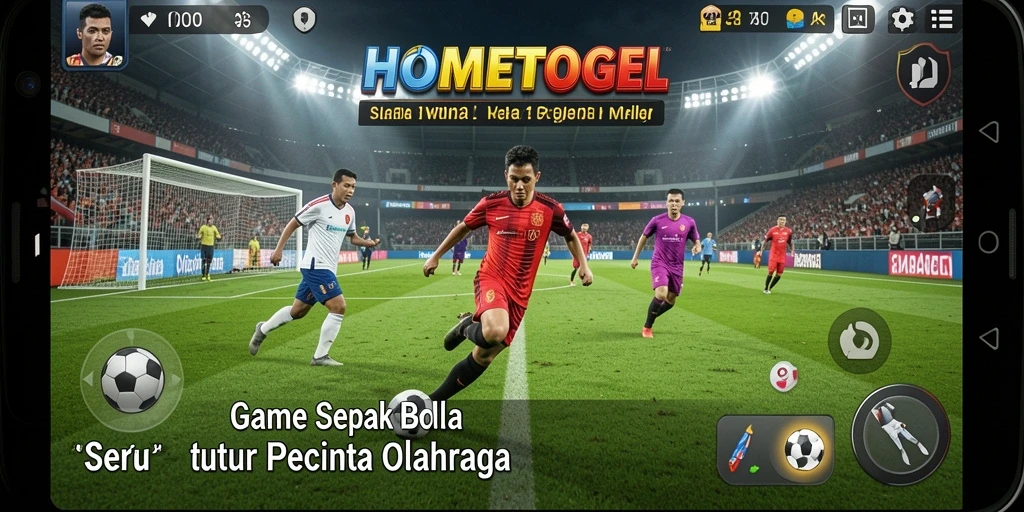 Tampilan gameplay menarik dari game sepak bola HOMETOGEL.