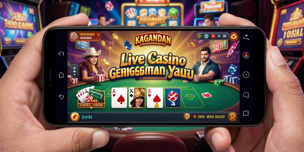 Tampilan menarik gameplay Live Casino di KAGANDAN.