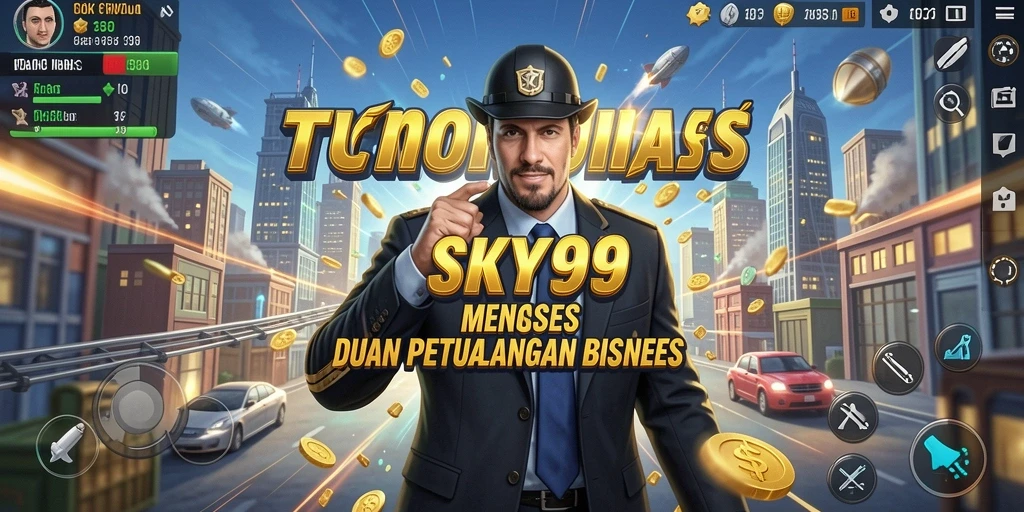 Tampilan gameplay <strong>SKY99</strong> menunjukkan keseruan dalam mengelola empire bisnis.