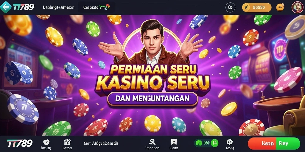 Tangkapan layar gameplay TT789 menampilkan suasana kasino yang mendebarkan.